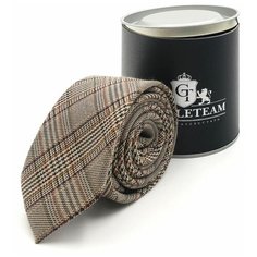 Галстук GENTLETEAM, коричневый, серый