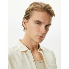 Рубашка KOTON, размер M, бежевый/белый