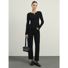 Джинсы зауженные Zarina straight cropped, размер S (RU 44)/170, черный