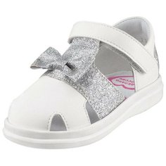 Сандалии BUMi, размер 21, белый, серебряный