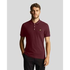 Поло Lyle & Scott Plain Polo Shirt, размер XXL, бордовый/темно-красный