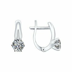 Серьги Яхонт, серебро, 925 проба, фианит, , бесцветный