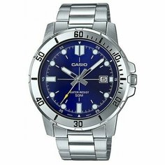 Наручные часы CASIO, синий, серебряный