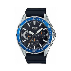 Наручные часы CASIO, синий, серебряный, черный