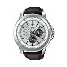 Наручные часы CASIO, коричневый, серебряный