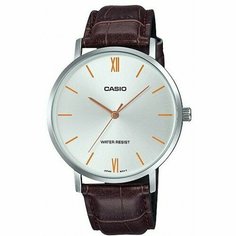 Наручные часы CASIO, серебряный, золотой, коричневый
