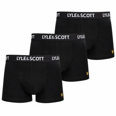 Трусы Lyle & Scott Barclay, комплект из 3 шт., размер S, чёрный
