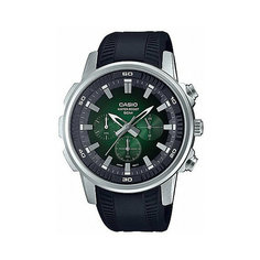Наручные часы CASIO, серебряный, черный, зеленый