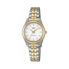 Наручные часы CASIO, белый, золотой, серебряный