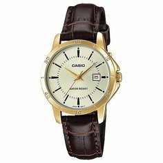 Наручные часы CASIO, золотой, коричневый