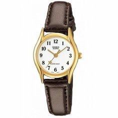 Наручные часы CASIO, коричневый, белый, золотой