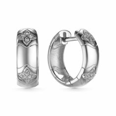 Серьги The Jeweller, серебро, 925 проба, фианит