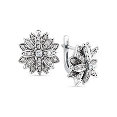 Серьги Master Brilliant, белое золото, 585 проба, бриллиант, , серебристый