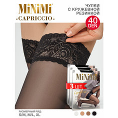 Чулки MiNiMi autoreg. CAPRICCIO 40 NEW Чулки, 40 den, 3 шт., размер 5/XL, nero