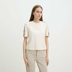 Футболка GUESS, размер 2XS, молочно-белый
