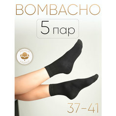 Носки BOMBACHO, комплект, 140 den, 5 пар, размер 37-41, черный