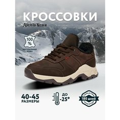 Кроссовки Alessio Nesca, полнота G (EU)/ на среднюю и широкую стопу, размер 41, коричневый