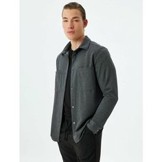 Рубашка KOTON, размер XL, темно-серый