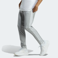 Брюки спортивные adidas Essentials Single Jersey Tapered Open Hem 3-Stripes, размер S, светло-серый