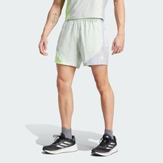 Шорты спортивные adidas Own the Run, размер L 5", Linen Green/Green Spark/Halo Silver