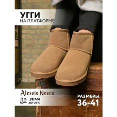 Сапоги Alessio Nesca, полнота G (EU)/ на среднюю и широкую стопу, размер 40, светло-коричневый