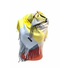 Платок Cashmere, серый, желтый