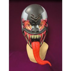 Светящаяся маска Венома с языком / Venom красное свечение Парк Сервис