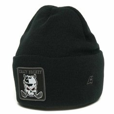 Шапка Atributika & Club Crazy Hockey, размер 55-58, черный