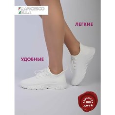 Кроссовки FRANCESCO BELLA, полнота G (EU)/ на среднюю и широкую стопу, размер 37, белый