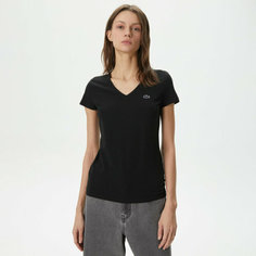Футболка LACOSTE, размер 42, чёрный