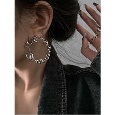 Серьги конго LERO, серебряный