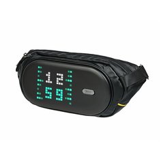 Сумка слинг Divoom, фактура гладкая, черный