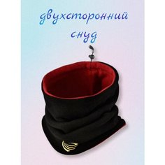 Шарф ,25х24 см, универсальный, черный, красный Fedor Accessories