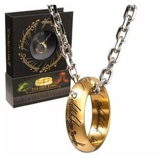 Комплект бижутерии The Noble Collection: кольцо, цепь, размер кольца 19.8, размер колье/цепочки 61 см, золотой
