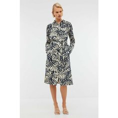 Платье Baon B4524129, размер XS, dark navy printed
