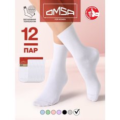 Носки Omsa, комплект, 12 пар, размер 25, bianco