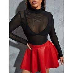Боди SweetNight Женское прозрачное боди сетка, размер 40-44, черный