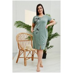 Халат Натали, размер 50, оливковый Natali