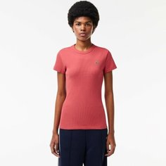 Футболка LACOSTE, размер 48, кирпичный