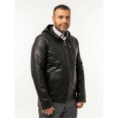Кожаная куртка ROMAN ROBERMAN, размер 3XL, черный