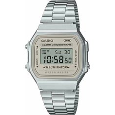Наручные часы CASIO Vintage, серебряный, серый, бежевый
