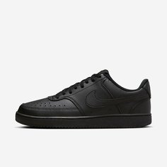 Кеды NIKE Court, полнота F (EU)/ на среднюю стопу, размер 9.5 US, чёрный