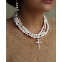 Колье Lunnitsa Soul, длина 37 см, белый