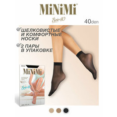 Носки MiNiMi, комплект, 40 den, 2 пары, размер 0 (one size), nero
