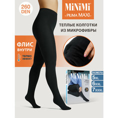 Колготки MiNiMi Piuma, 260 den, профилактический класс компресии, размер 6, чёрный
