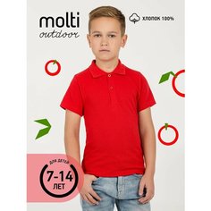 Поло molti Школа 2024, размер 142-152, красный