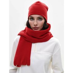 Шапка бини MOM №1, размер 52-58, красный