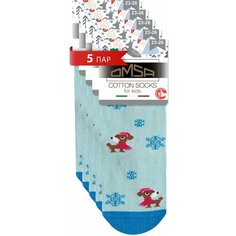 Носки OMSA KIDS 5 пар, размер 31/34, , blu chiaro