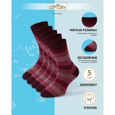 Носки Omsa 5 пар, размер 31/34, , бордо