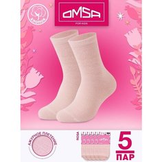 Носки Omsa 5 пар, размер 27/30, , розовый
